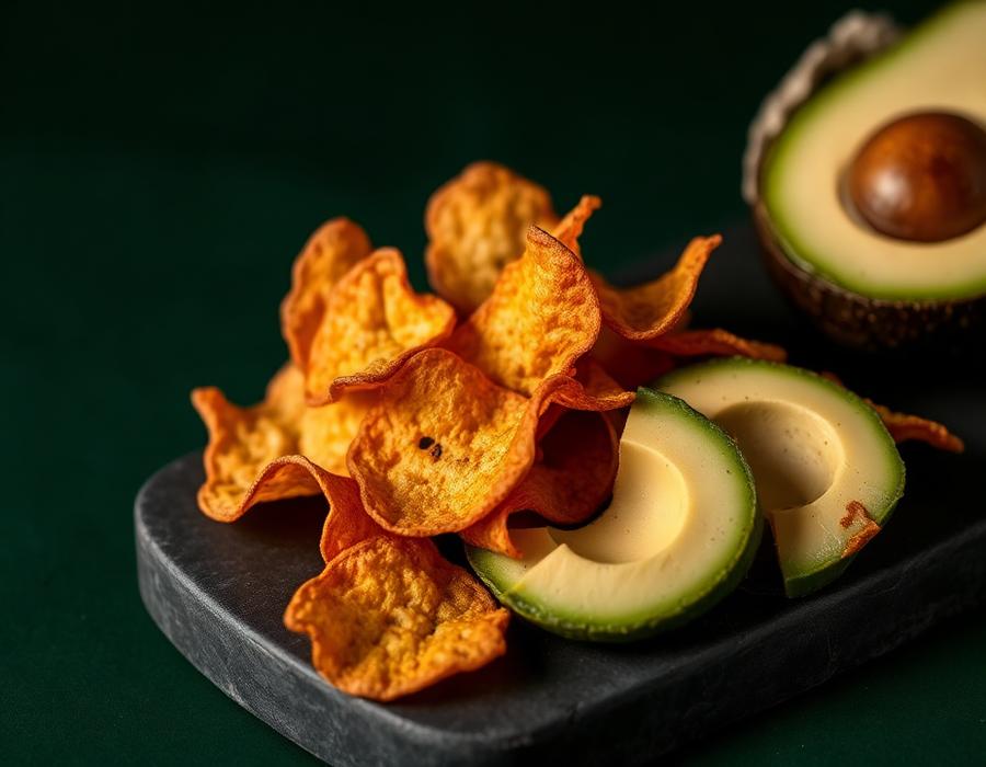 Knusprige Käse-Chips mit Avocado